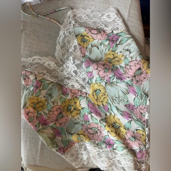 Victoria’s Secret Vintage Gold Label Floral Lace Plunge Bodysuit Sexy Lingerie - Picture 2 of 9